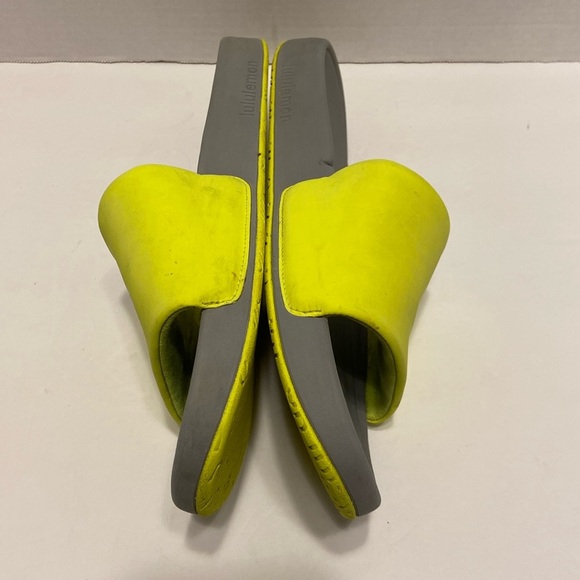 Lululemon Restfeel Men’s Slides Highlight Size 11.5 Grey / Yellow Gym Casual - Picture 5 of 9